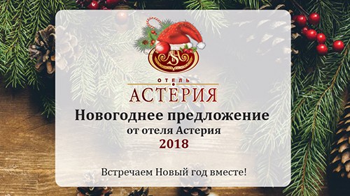 Встреча Нового года 2018 с гостиницей Астерия